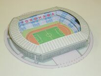 【777纸模型】横滨国际综合体育场 中国恒大VS巴塞罗那  建筑模型