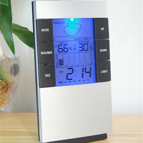 家用电子温湿度计 数显 高精度 室内温度计 湿度计 时钟闹钟 夜光折扣优惠信息
