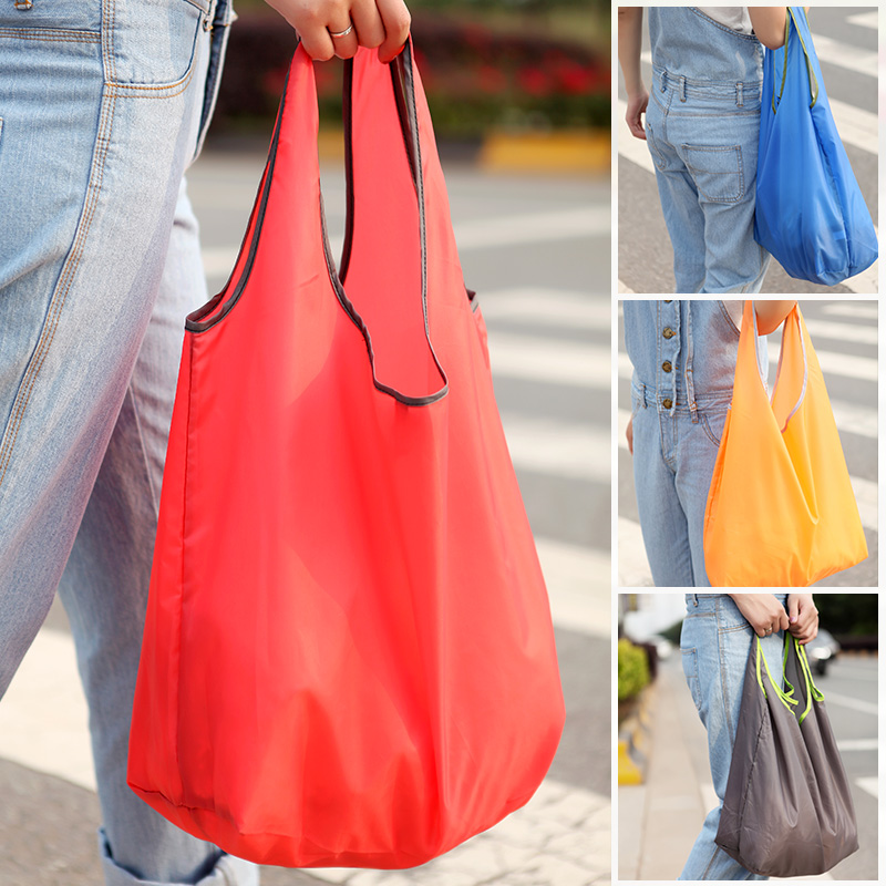 必备时尚韩版花色便携可折叠购物袋 环保防水收纳袋加大杂物袋
