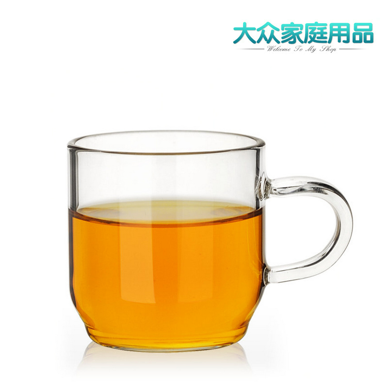 100ml美体杯 高硼硅耐热玻璃杯 花茶杯茶杯 带把功夫玻璃茶具茶碗