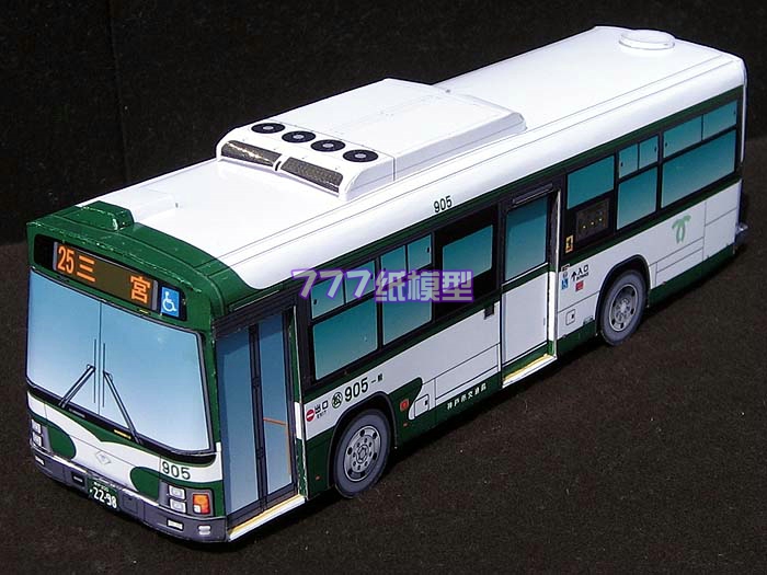 【777纸模型】公交车巴士模型1