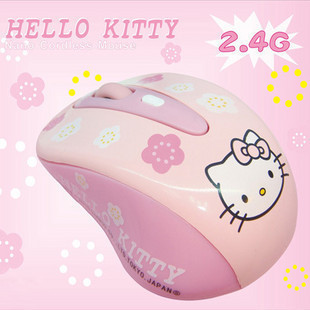 凯蒂猫hello kitty 无线鼠标 可爱KT鼠标 卡通鼠标 包邮折扣优惠信息