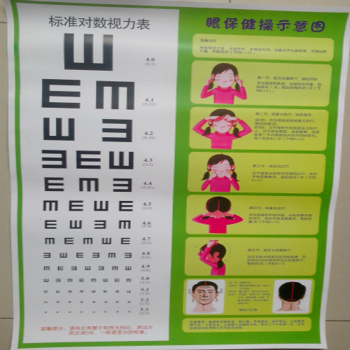 视力表 标准 医用 5米 含眼保健操操作图解 预防近视 弱视必备