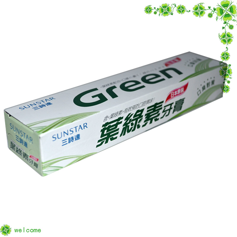 港澳代购日本进口三诗达SUNSTAR叶绿素牙膏160g　口臭对策