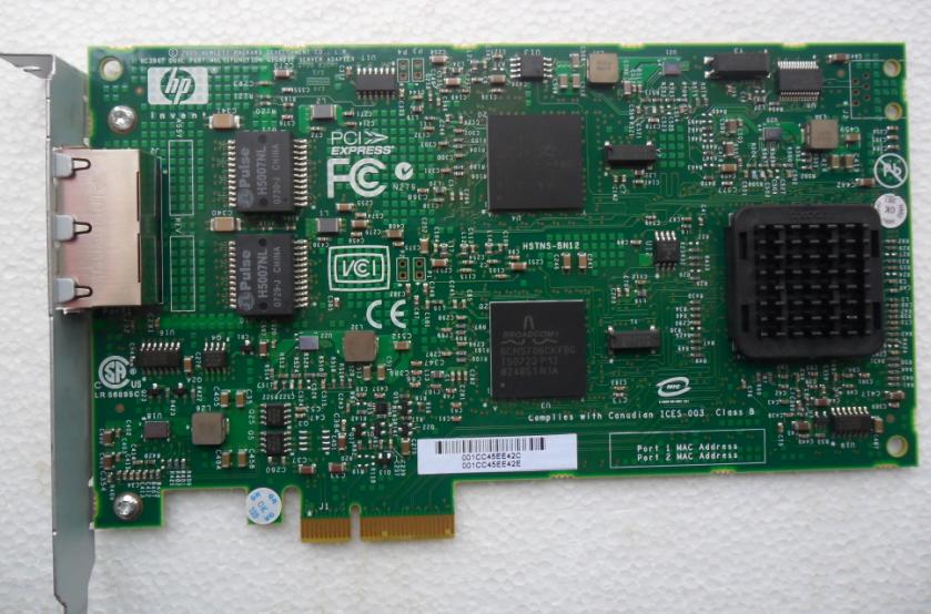 特价HP原装NC380T BCM5706 双口千兆PCI-E 4X  1000M服务器网卡折扣优惠信息