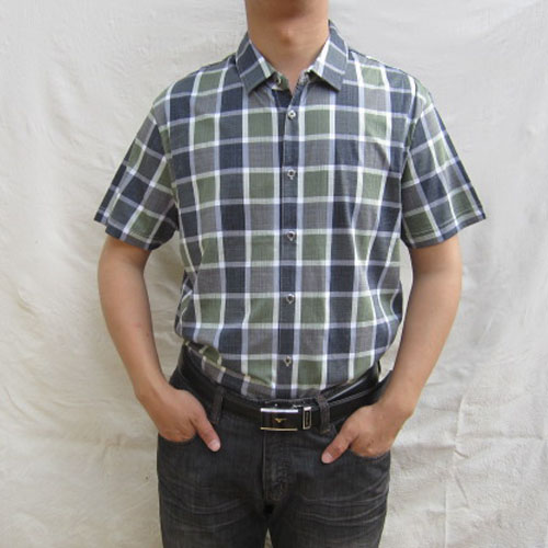 迪芬奇男士衬衫P2004 短袖衬衣 纯棉双丝光棉 2014夏季新款男装