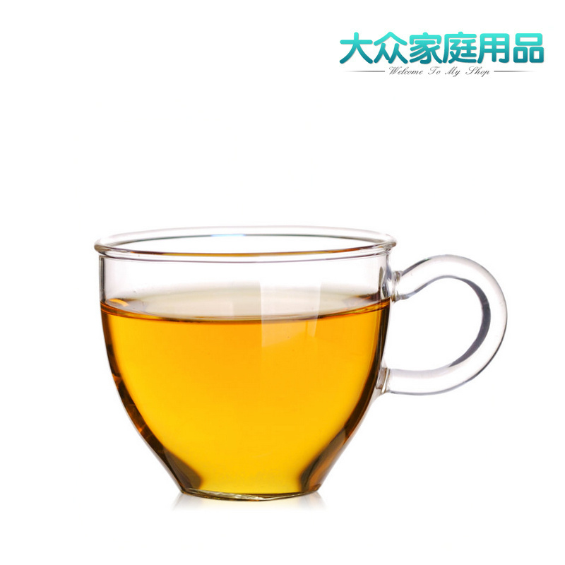 正品高硼硅耐热玻璃杯 花茶杯茶杯子带把功夫玻璃茶具茶碗100ml折扣优惠信息