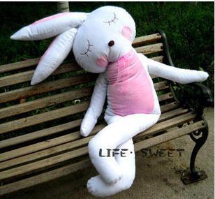 毛绒玩具兔子 布娃娃1.5米美人兔 粉色长腿兔子大号公仔情人礼物折扣优惠信息