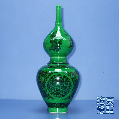 【特价促销】绿釉葫芦瓶/仿古花瓶/景德镇陶瓷工艺品折扣优惠信息