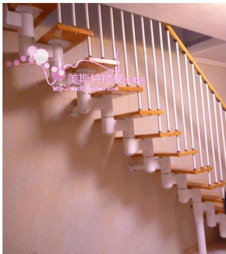 直梯 复式钢木实木楼梯 整体楼梯 阁楼 厂家直销 适合孩子欧式