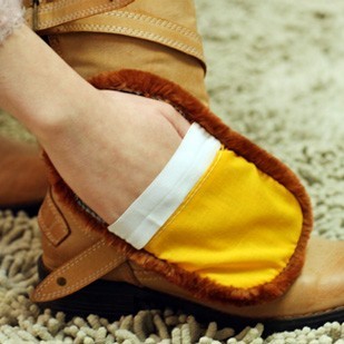 2013 便携式仿羊毛擦鞋手套 皮革护理仿毛擦（单个装