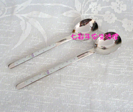 美国康宁餐具 紫莓 高档精美不锈钢饭勺子饭勺汤匙 专柜正品