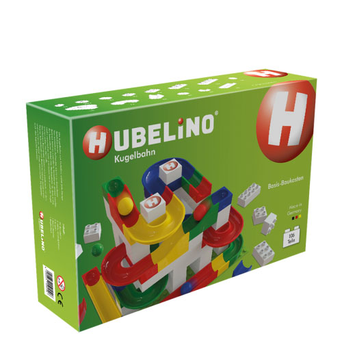 进口玩具 创意轨道弹珠/德国Hubelino标准装106组件
