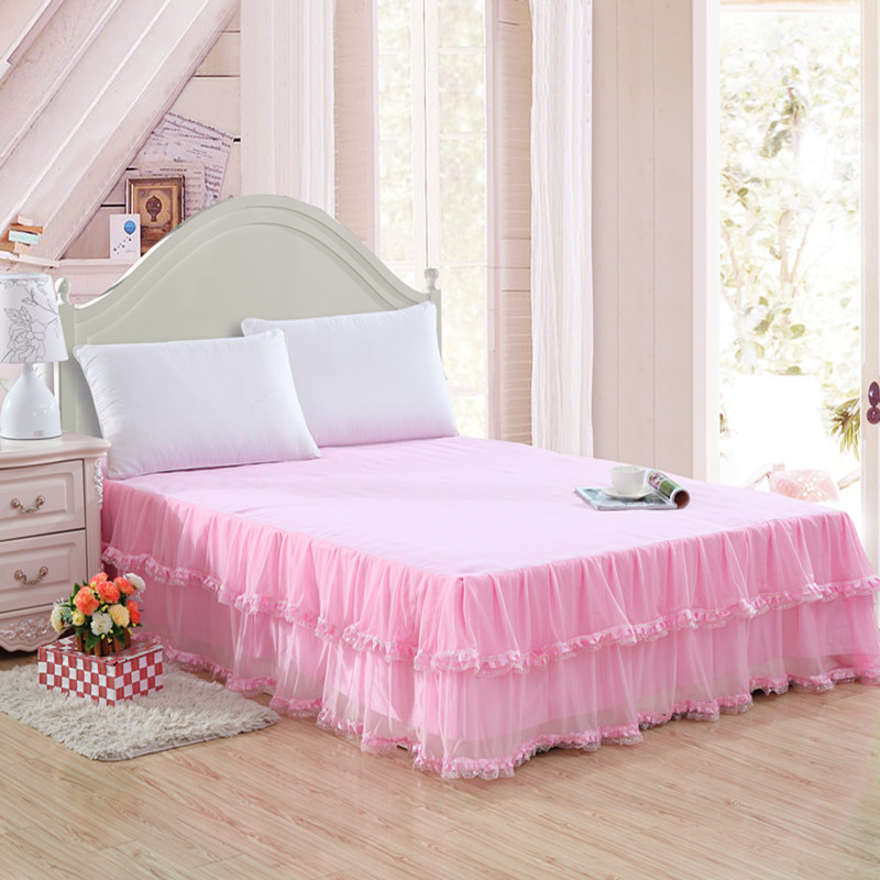 夏天新款 韩版公主蕾丝床裙 1.8m 欧式单件床罩1.5米床 床单特价