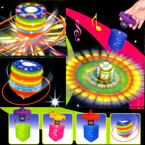 儿童玩具礼物 发光音乐漂移陀螺新奇特彩色闪光电动陀螺 广场玩具