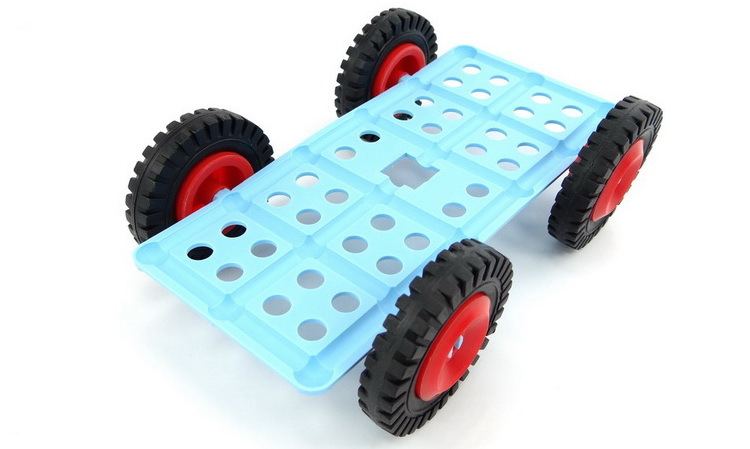 正品探索者磁力棒玩具散装配件塑料汽车架底盘车1车底盘+4车轮子