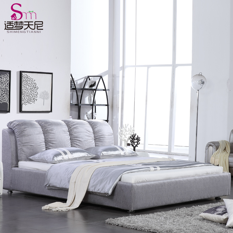 适梦天尼家具 品牌软床 布艺床 双人床 1.5米1.8米床 布床-SP1233