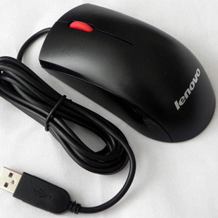 全新正品 联想商用 USB有线鼠标 大红点鼠标笔记本台式机通用鼠标