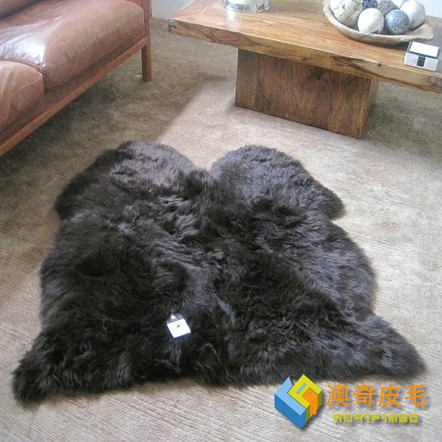 纯羊毛沙发垫坐 飘窗垫 真正皮毛一体 澳洲皮形