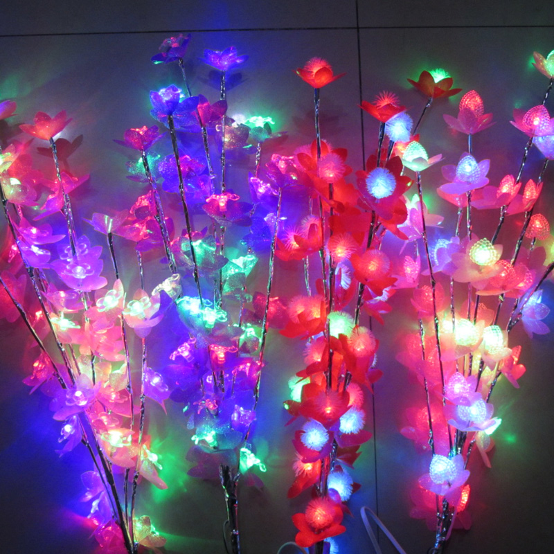 新年派对 LED彩灯树 爱心水晶树灯 插花灯 节日婚庆喜庆装饰灯