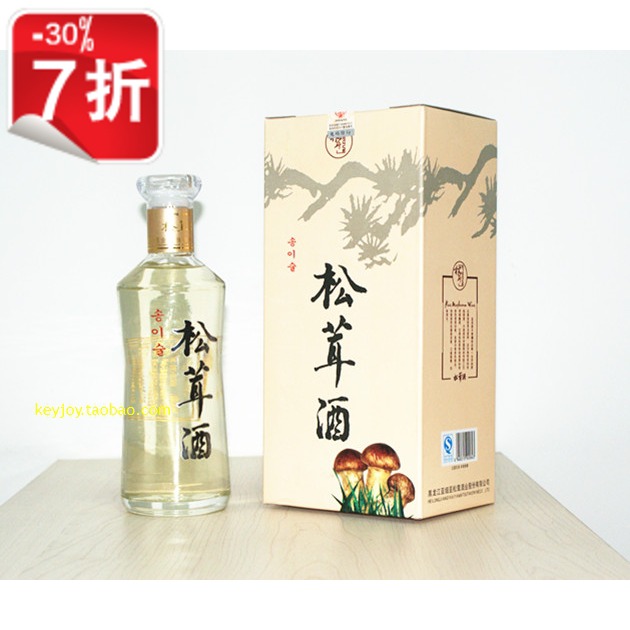 亚细亚韩版松茸酒 37度 5年营养酒500ml 清香型白酒 特价促销