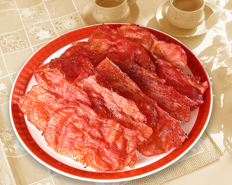 叶记小吃 薄猪肉脯猪肉纸 台湾进口休闲零食特产 黑胡椒味/蒜味