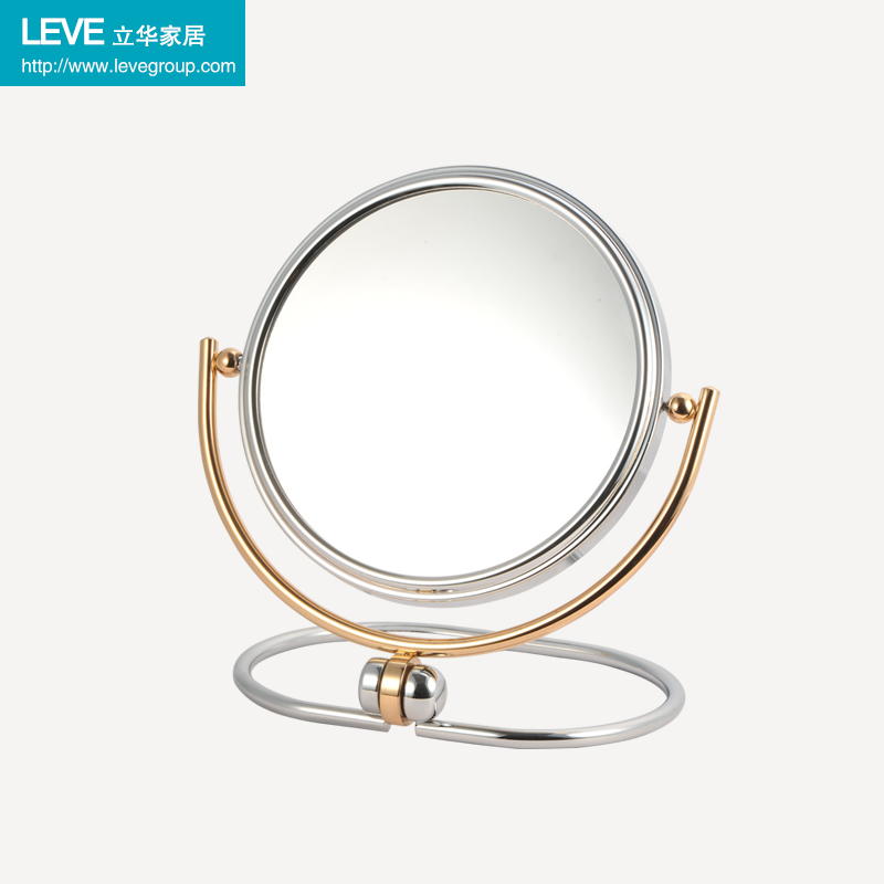 LEVE 经典5.5英寸台式双面镜 化妆镜 美容镜 梳妆镜 可折叠390808
