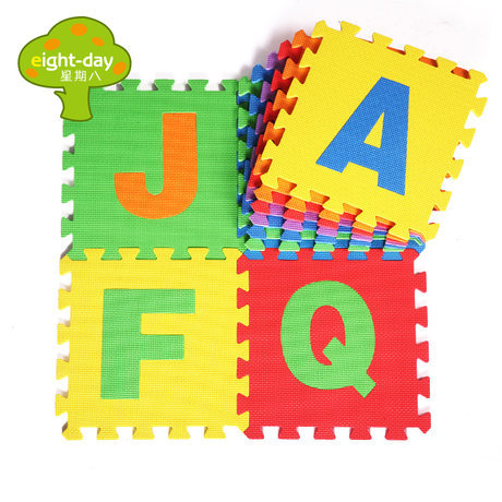 字母拼图方块泡沫拼接垫塑料地板铺垫宝宝益智爬行垫游戏毯可拆卸折扣优惠信息