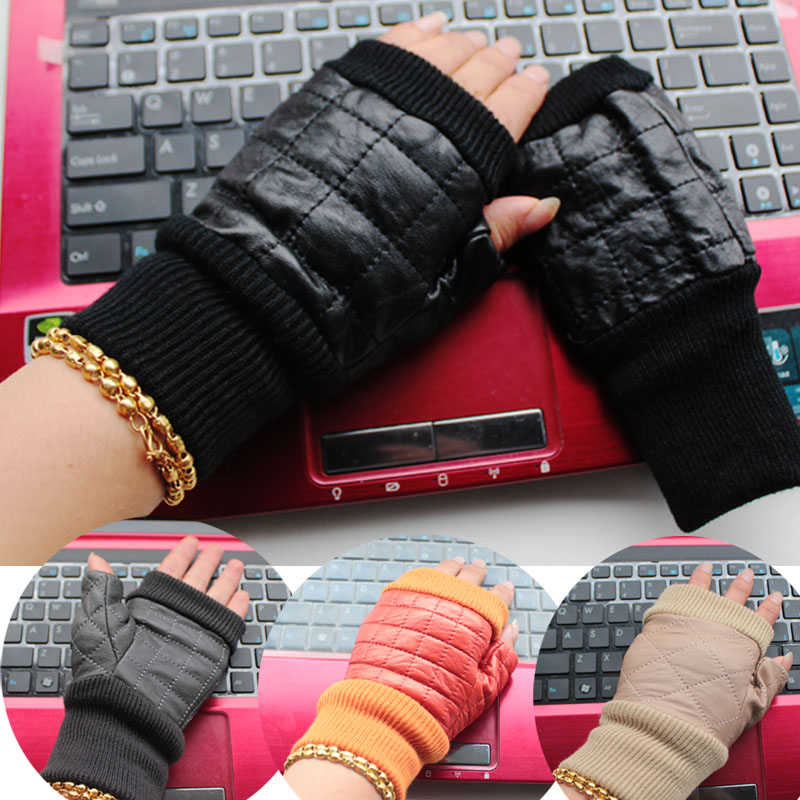 2014新款秋冬季绵羊皮格特价真皮电脑海宁玩必备女式半指手套