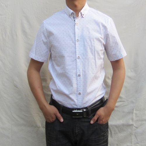 迪芬奇男士短袖衬衫EL27C3309  纯棉衬衣 夏季新款 青春时尚