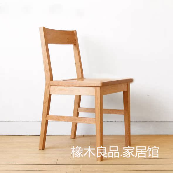 新款促销日式实木白橡木餐椅椅子办公椅现代简约木椅子北欧学生椅折扣优惠信息