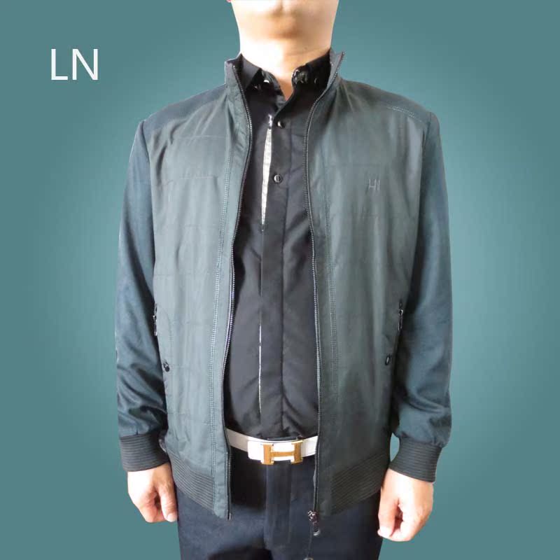 【双11】LN男装新款中年夹克外套男秋冬夹克衫 专柜夹克衫厚外套