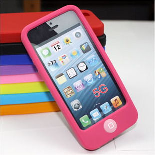 苹果5代 iphone5硅胶套 聪明豆卡通手机壳套 保护套 防撞软胶套潮
