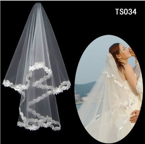 新娘韩式头纱 1.5米电脑花边头纱 长头纱 造型头纱 婚纱配饰批发折扣优惠信息