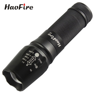 HaoFire T6 伸缩变焦远射强光手电筒充电 5档调焦X6 包邮