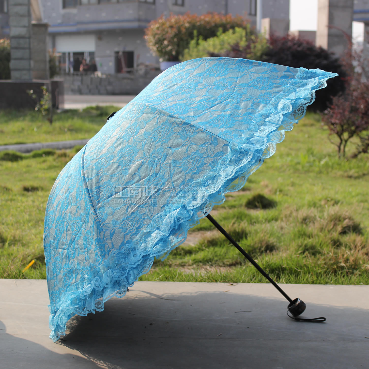 包邮25省 砂复合布公主洋伞 黑胶优雅女士三折伞 遮阳伞 5色可选折扣优惠信息