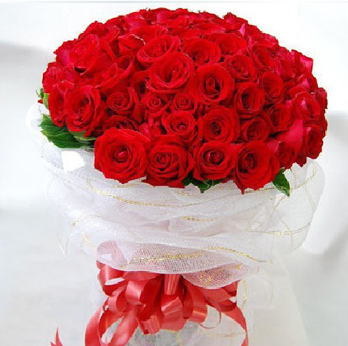 重庆鲜花速递 99枝红玫瑰   重庆市区鲜花免费配送 生日祝福鲜花
