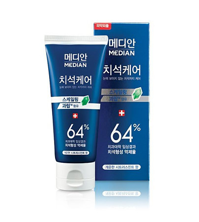 韩国进口 爱茉莉麦迪安64美白牙膏 去牙渍 去牙结石 蓝款90g折扣优惠信息
