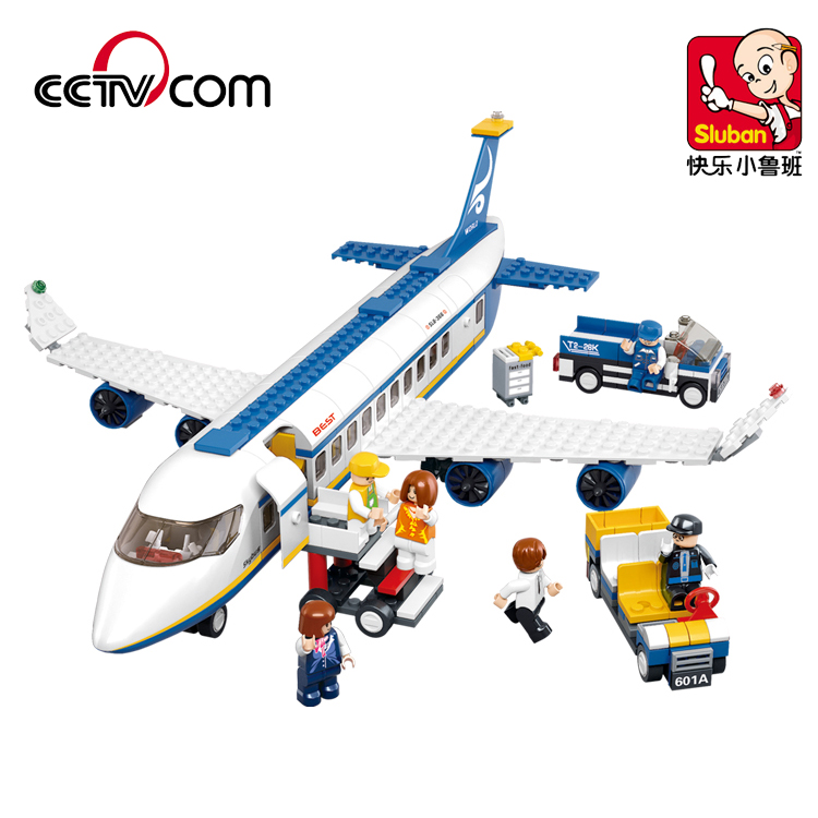 快乐小鲁班航空天地 国际机场大型飞机模型玩具 益智拼装空中巴士折扣优惠信息