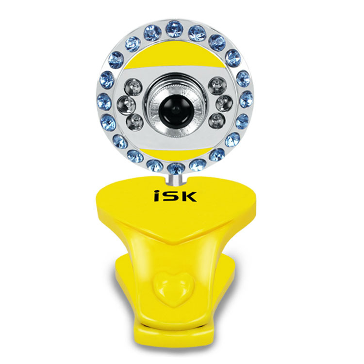 新品上市ISK 5S99999电脑高清非主流免驱变色网络视频红外摄像头