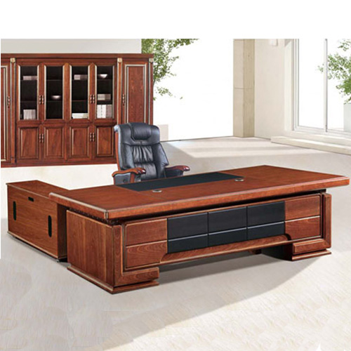 【典标】实木办公家具 办公桌 老板桌 时尚 2.4米仿古大班台特价