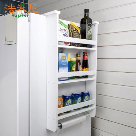 法米尼宜家创意冰箱侧挂架厨房置物架壁挂调味品收纳架层架特价