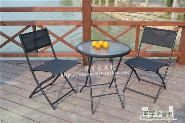 汇通折叠特斯林户外休闲室外花园阳台庭院露天桌椅家具组合套件