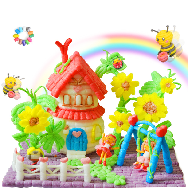 四喜人魔法DIY玉米粒玩具 儿童手工创意益智600粒超值装带光碟
