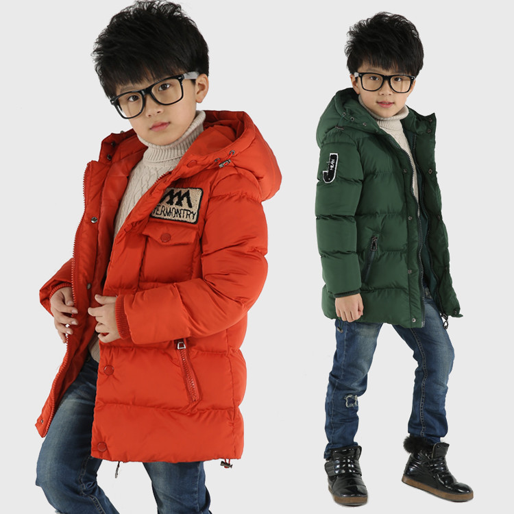 2015冬季新款韩版男童加厚棉衣羽绒服中大童男孩保暖防寒棉袄外套折扣优惠信息
