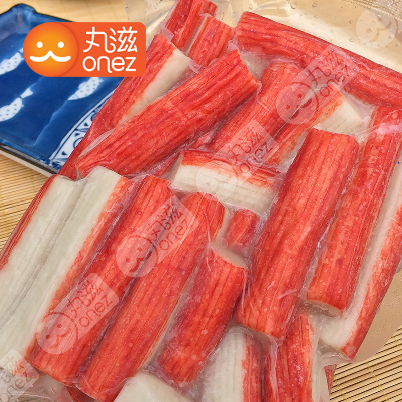 丸滋 蟹肉棒 蟹柳 蟹棒 海鲜水产正港台湾 寿司火锅材料19个 285g