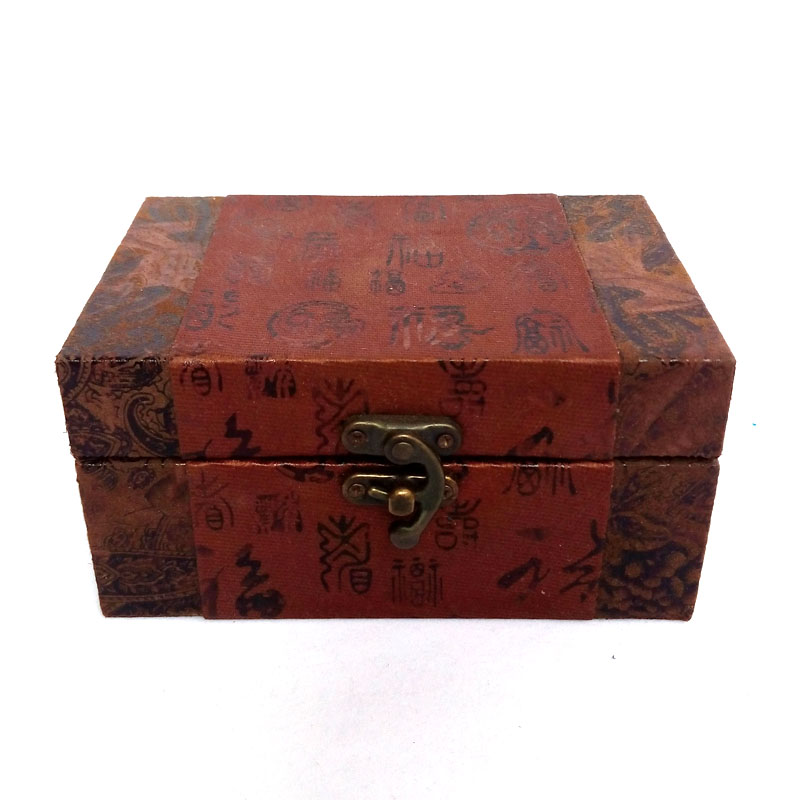 高档锦盒古董首饰箱 玉器文玩古玩把件盒 雕件摆件礼品包装盒定做