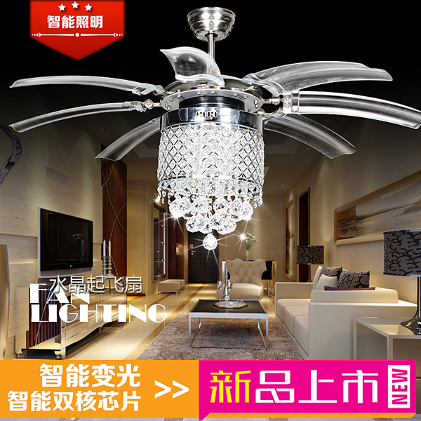 新款LED起飞扇 隐形吊扇灯 风扇灯 电扇灯 欧式现代简约时尚餐厅