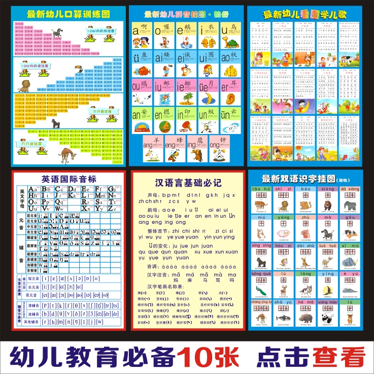小学生汉语拼音数学乘法口诀表26个英语字母挂图班级墙贴画海报