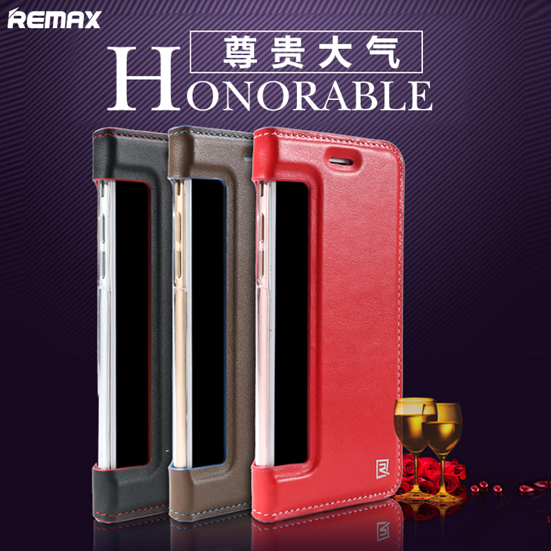 Remax iPhone6/6s手机套 苹果真皮手机壳 5.5寸便捷支架保护套
